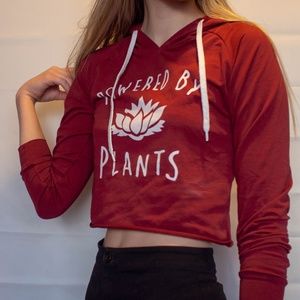 Powered by Plants cropped Sweatshirt